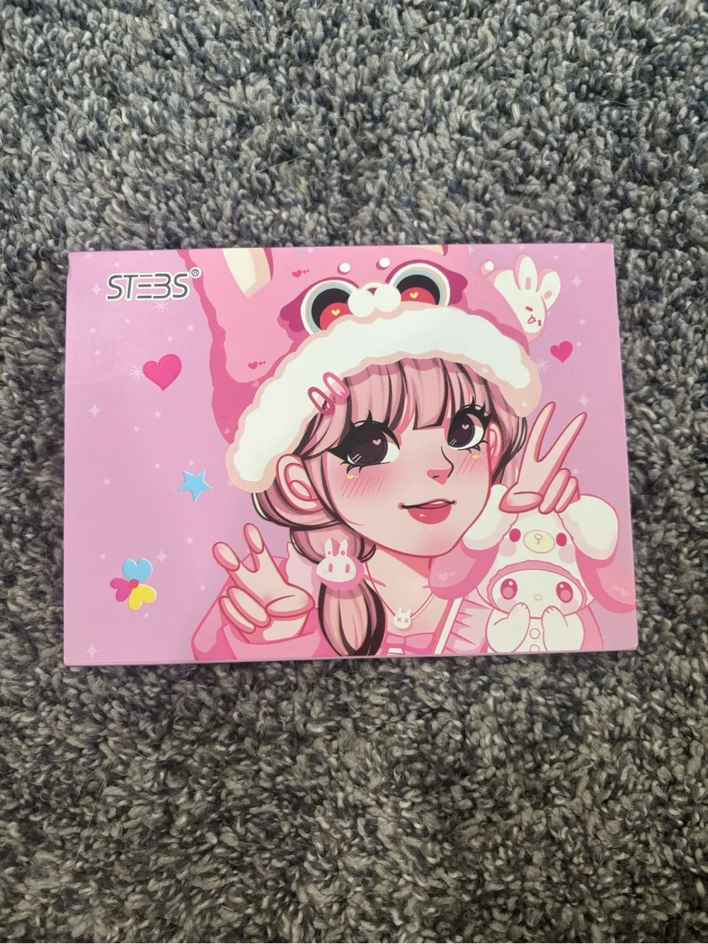 Anime style Pink Multi-Color Eyeshadow & Blush Palette